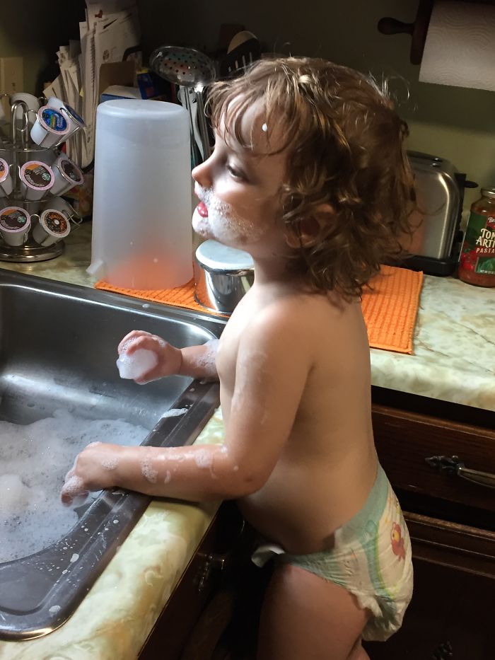Be Sure All The Bubbles Are Gone Before You Leave A 2 Year Old Alone In The Kitchen