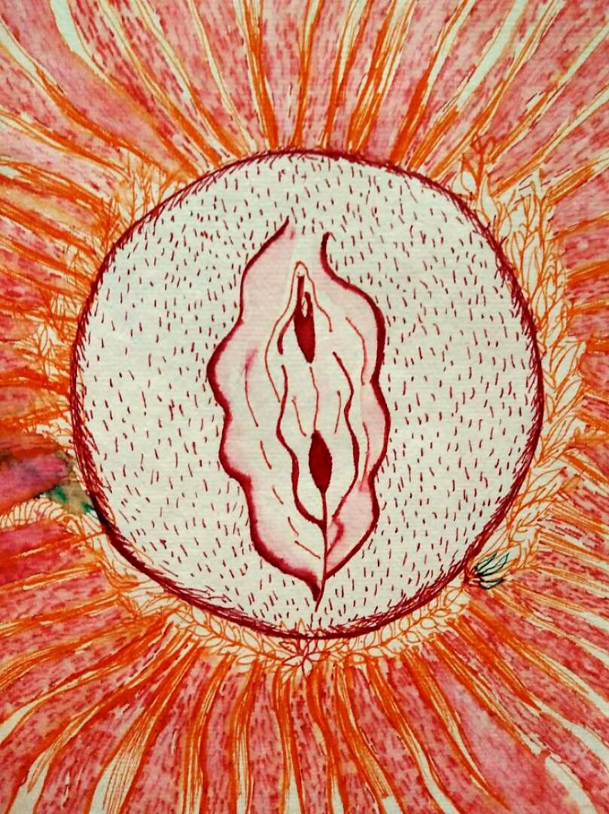 Inside My Womb , Sketches Representing Phases Experienced By Artist Close To Labor And Birth. Inside My Womb , Sketches Representing Phases Experienced By Artist Close To Labor And Birth.