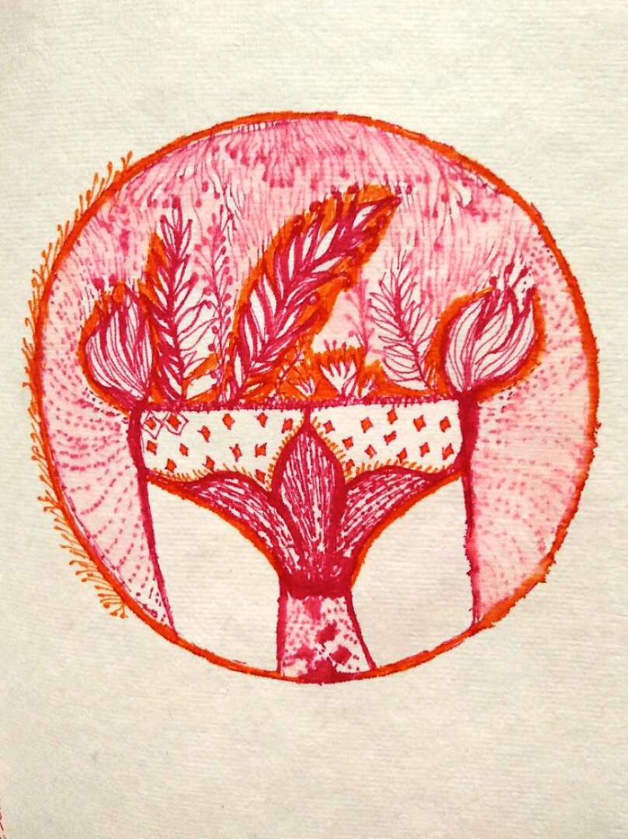 Inside My Womb , Sketches Representing Phases Experienced By Artist Close To Labor And Birth. Inside My Womb , Sketches Representing Phases Experienced By Artist Close To Labor And Birth.