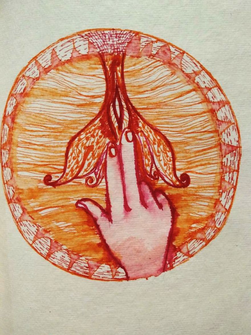 Inside My Womb , Sketches Representing Phases Experienced By Artist Close To Labor And Birth. Inside My Womb , Sketches Representing Phases Experienced By Artist Close To Labor And Birth.