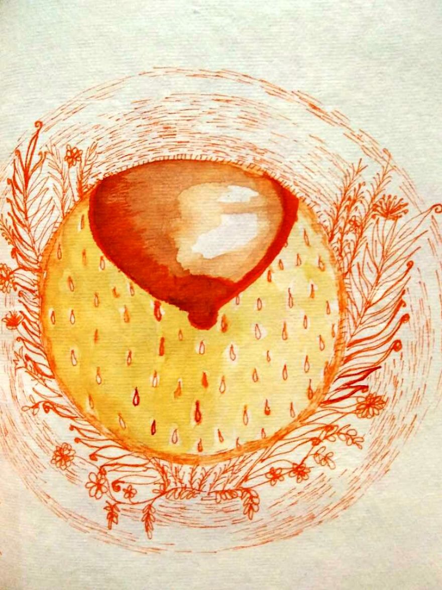 Inside My Womb , Sketches Representing Phases Experienced By Artist Close To Labor And Birth. Inside My Womb , Sketches Representing Phases Experienced By Artist Close To Labor And Birth.