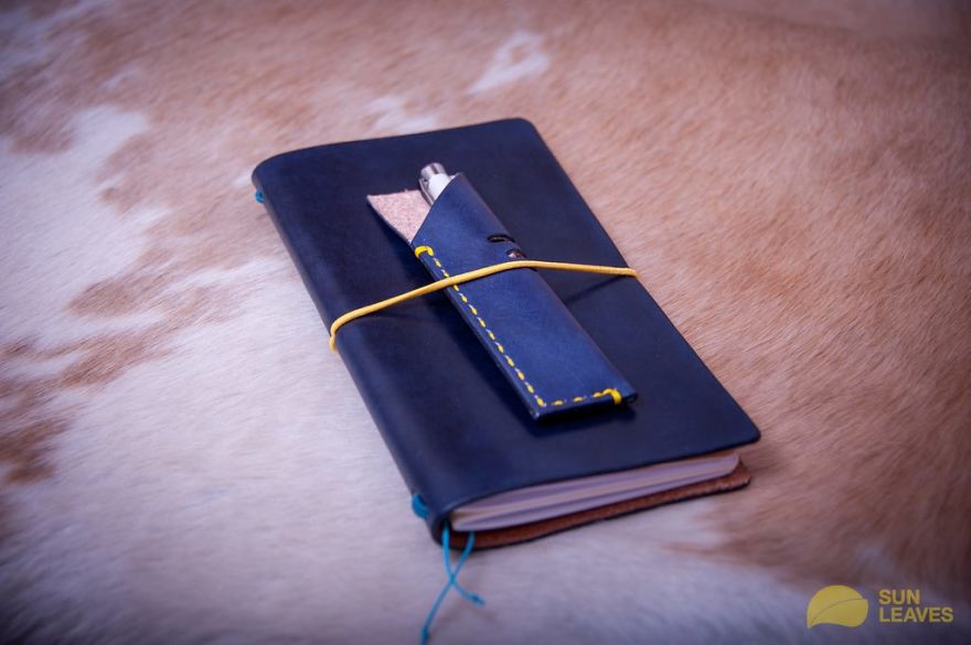 We Made A Hand Dyed Travelers Notebooks From Genuine Leather. Rainbow Of 22 Vivid Colors