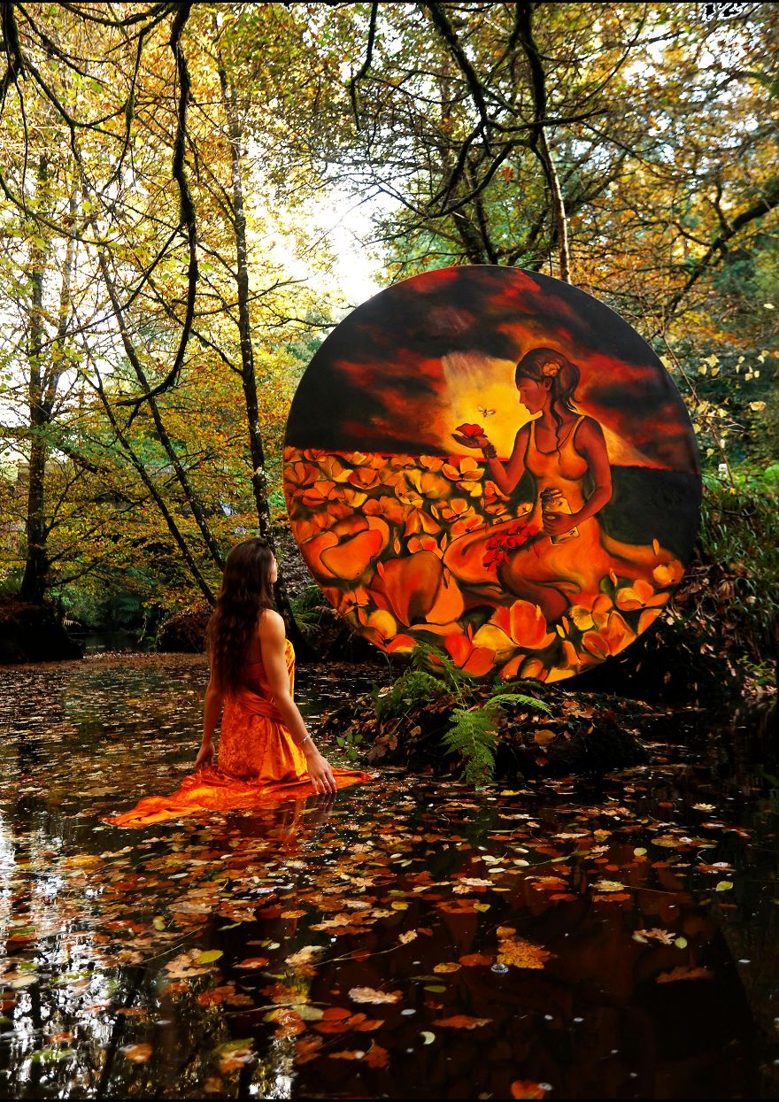 Photographer Finds Amazing Way To Present Her Paintings