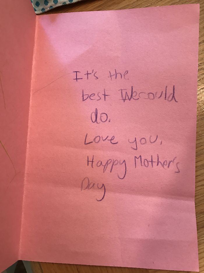 My Mother's Day Card. Try Not To Get All Choked Up