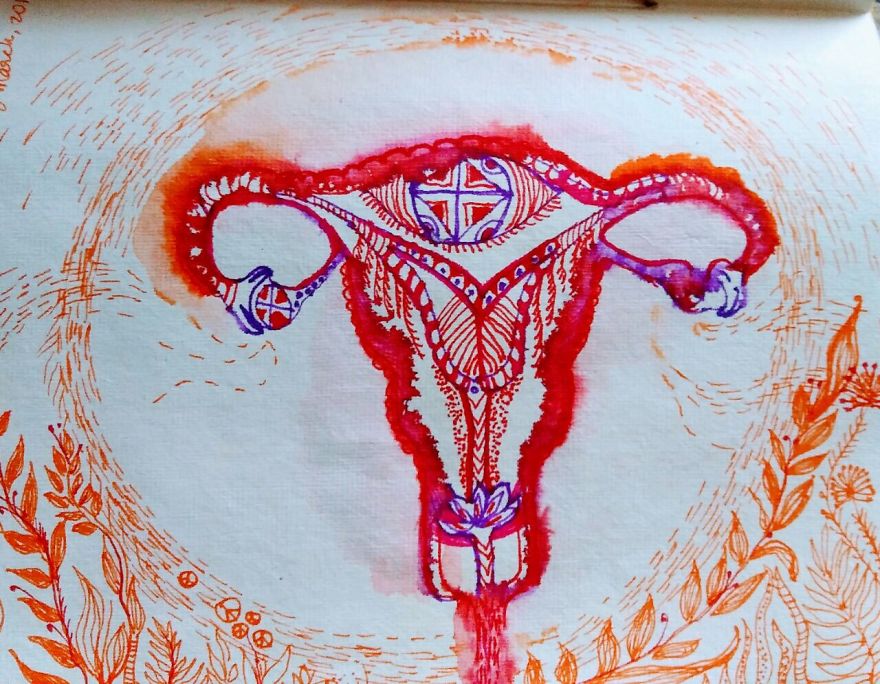 Inside My Womb , Sketches Representing Phases Experienced By Artist Close To Labor And Birth. Inside My Womb , Sketches Representing Phases Experienced By Artist Close To Labor And Birth.