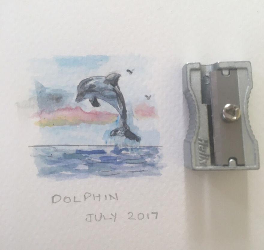 I Paint Miniature Watercolor Art For My 100-Day Drawing Challenge!