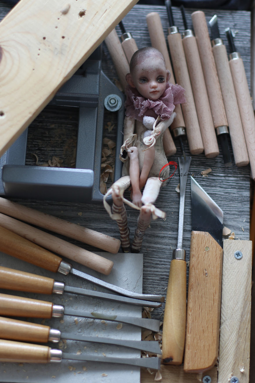 Small Doll Pip And His Stories. Ooak Art Doll By Helena Oplakanska