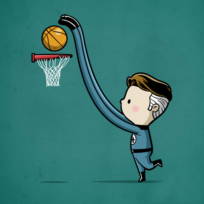 Спортивный г-н Фантастический - Баскетбол, Фантастическая четверка - баскетбол