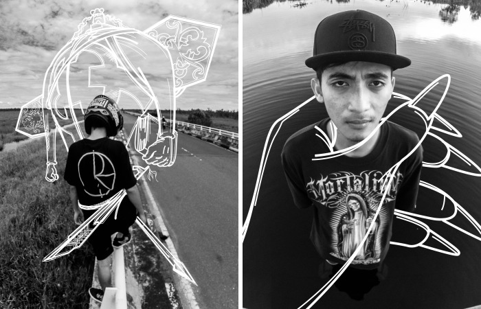 Linemood, Photos Combined With Illustrations