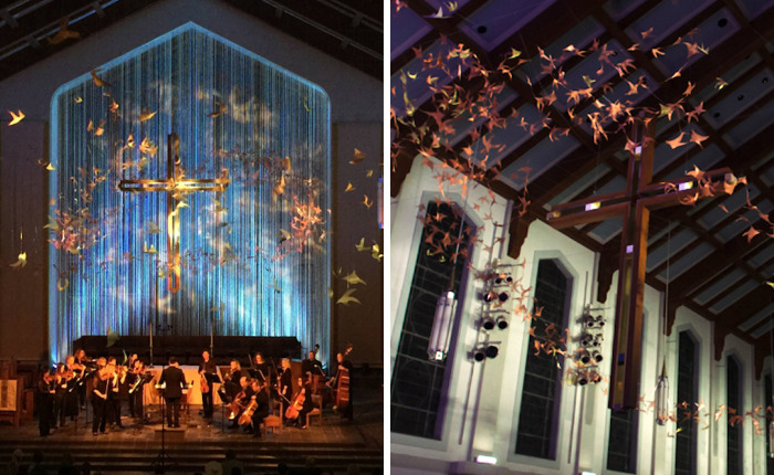 I Created A Cathedral Installation Of 1,000 Individual Hand-Strung Birds That Measures 90’ Long