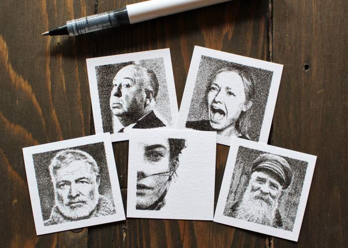 Tiny Portraits Drawn By A Robot