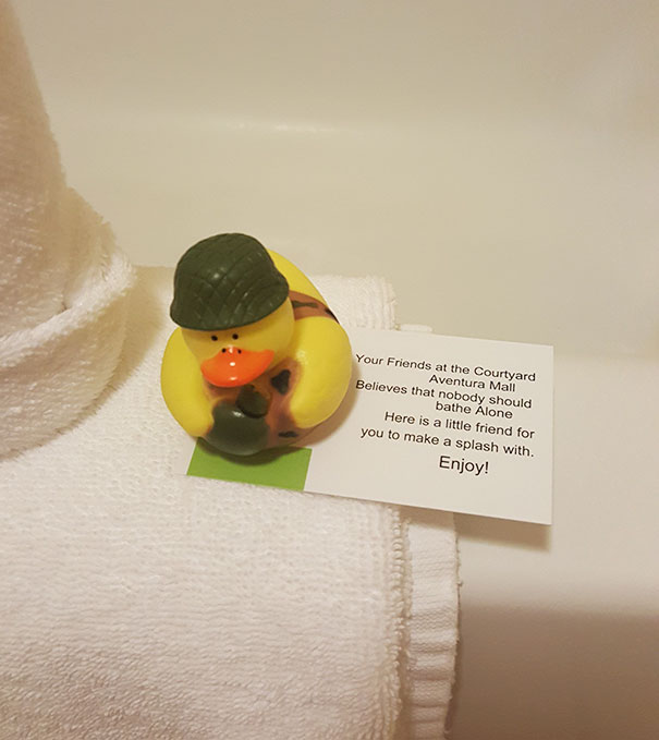 My Hotel Gives You A Rubber Ducky