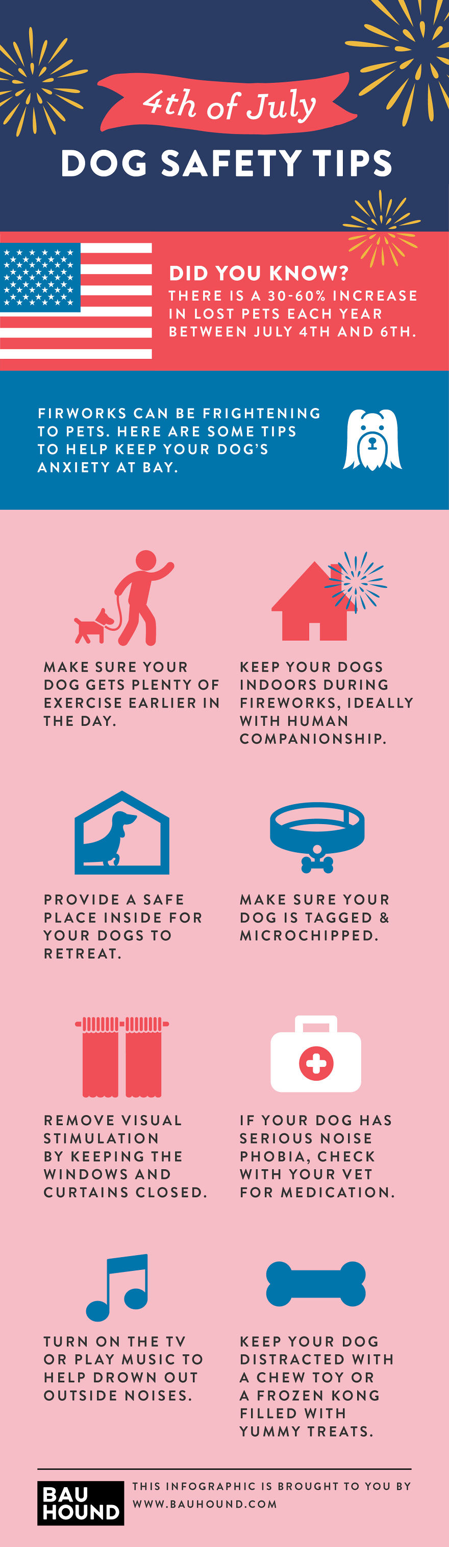 Infographic: 8 Dog Safety Tips For 4th Of July