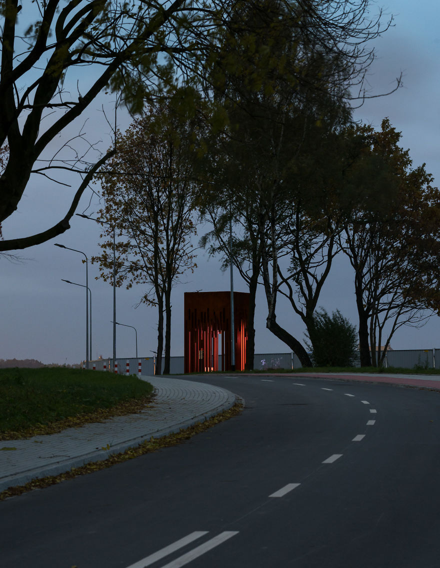 Beatiful And Modern Roadside Shrine In Poland