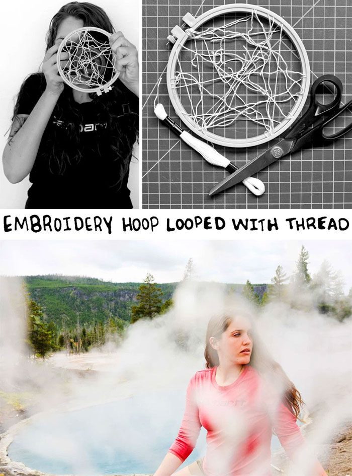 Make A Cool Camera Filter Using An Embroidery Hoop And Thread