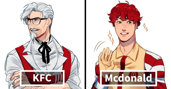 Illustrator Reimagines Fast Food Mascots As Anime Characters And Now Everyone Wants To Read Their Manga