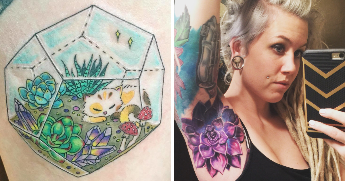 139 Awesome Succulent Tattoo Ideas For People Who Are Crazy About  Succulents | Bored Panda