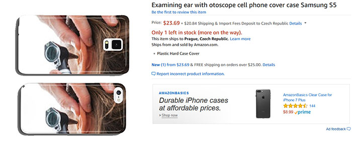 Examining Ear With Otoscope Cell Phone Cover Case Samsung S5