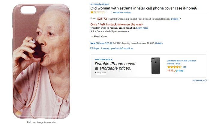 Old Woman With Asthma Inhaler Cell Phone Cover Case iPhone6
