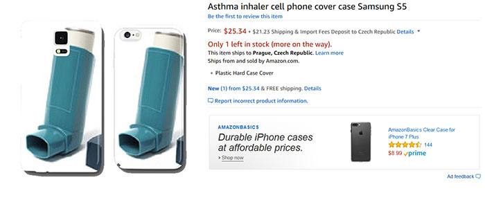 Asthma Inhaler Cell Phone Cover Case Samsung S5