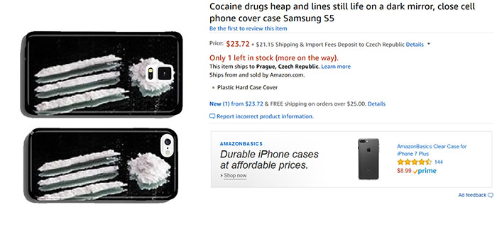 Cocaine Drugs Heap And Lines Still Life On A Dark Mirror, Close Cell Phone Cover Case Samsung S5