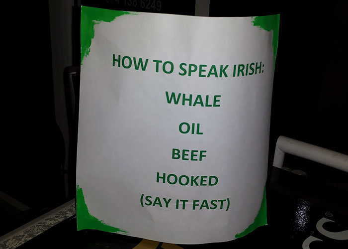 Saw This At An Irish Bar Nearby