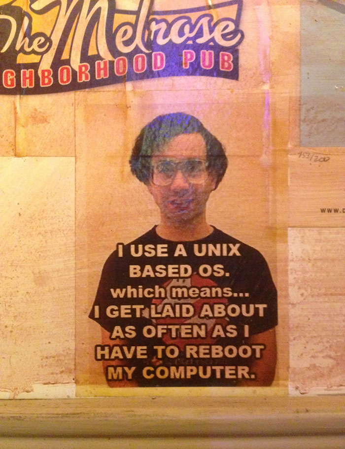 Found In My Local Bar. Geek Problems