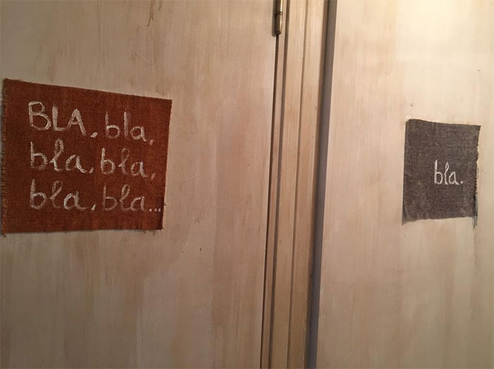 Toilet Signs In A Bar In Madrid