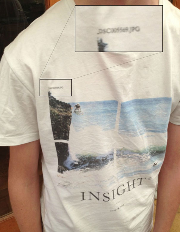 My Friend's Shirt Has The Image File Name On It