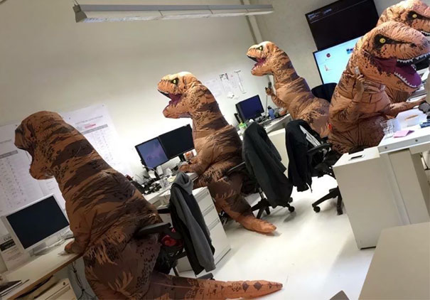 Paleontology Department On Halloween