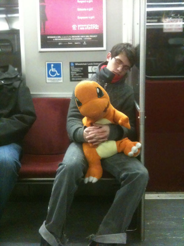 Saw This Little Guy And His Trainer On The Metro