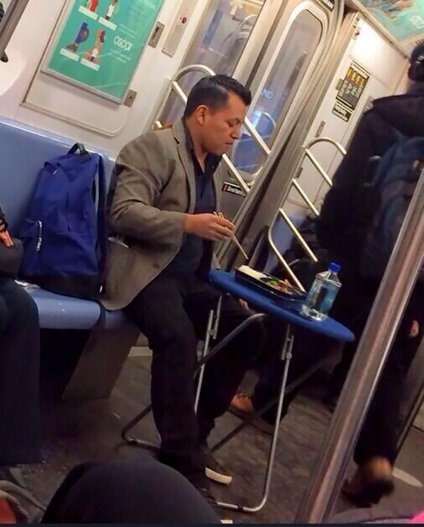 This Guy On The Subway Has Life Figured Out