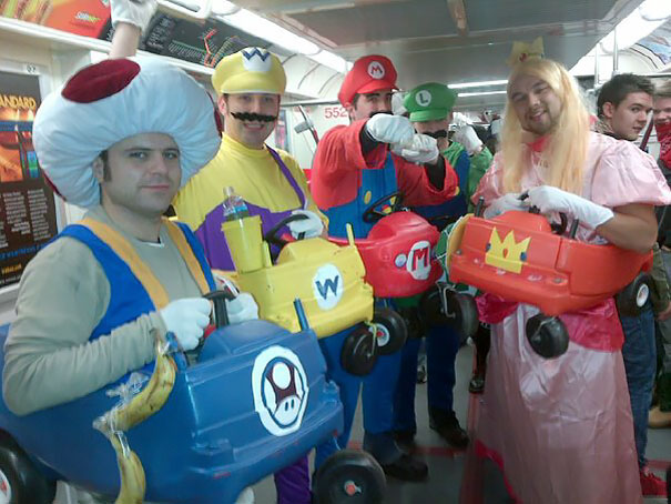 Saw These Guys On The Subway. My Favourite Was Princess Peach