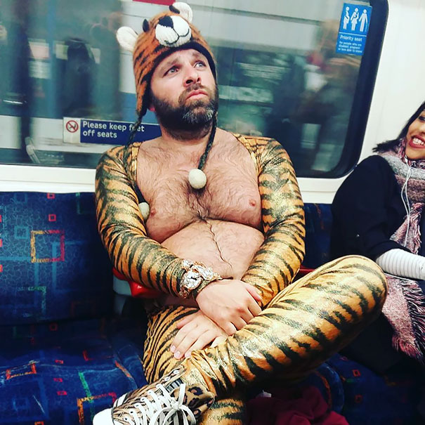 Just Chilling On The Tube Because You're Never Too Successful To Ride Public Transport