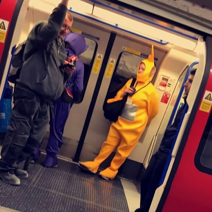 Teletubbies Also Ride The Subway