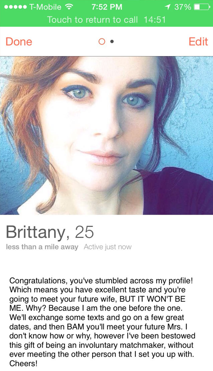 Dating tinder funny profiles 71+ FUNNY