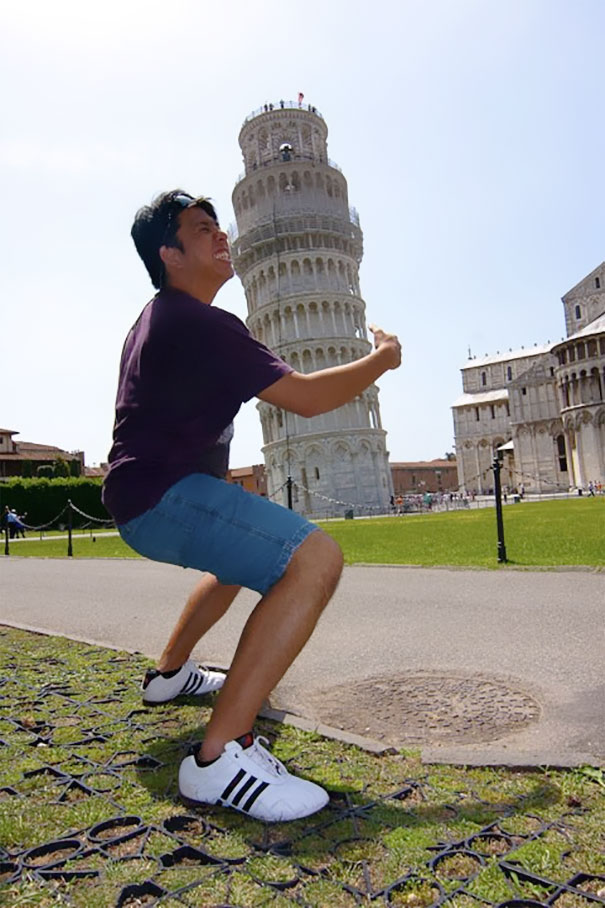 Just Hugging The Tower Of Pisa, Casually
