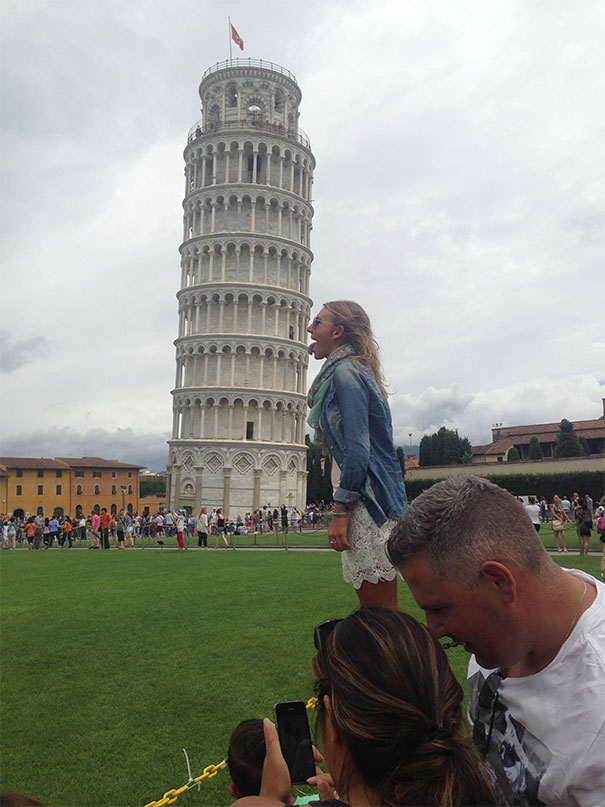 Whoever Said That Posing With The Leaning Tower Of Pisa Was Boring Clearly  Hasn't Seen These 46 Funny Pics | Bored Panda