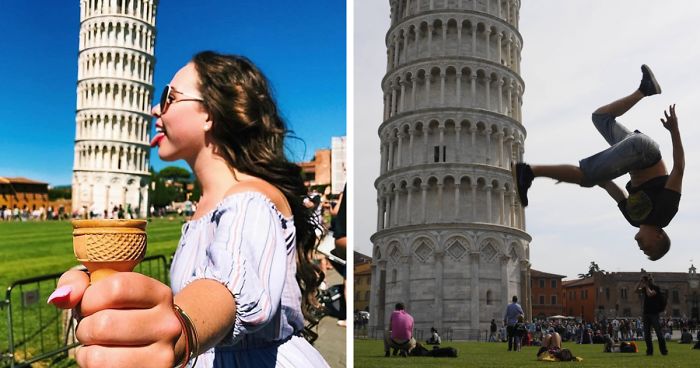 Whoever Said That Posing With The Leaning Tower Of Pisa Was Boring Clearly  Hasn't Seen These 46 Funny Pics | Bored Panda