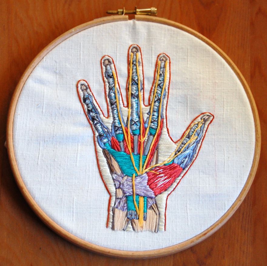 I Started Creating Anatomical Embroidery After I Had An Extensive Facial Surgery