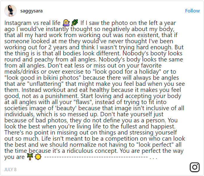 Health Blogger Reveals The Reality Behind Instagram Pics