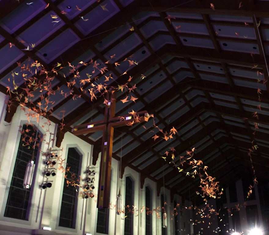 I Created A Cathedral Installation Of 1,000 Individual Hand-Strung Birds That Measures 90’ Long