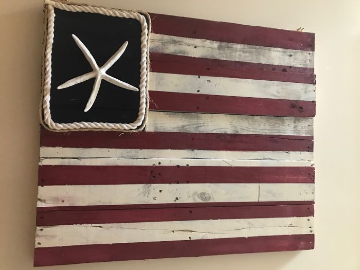 Old Pallet, Paint, Rope, Starfish