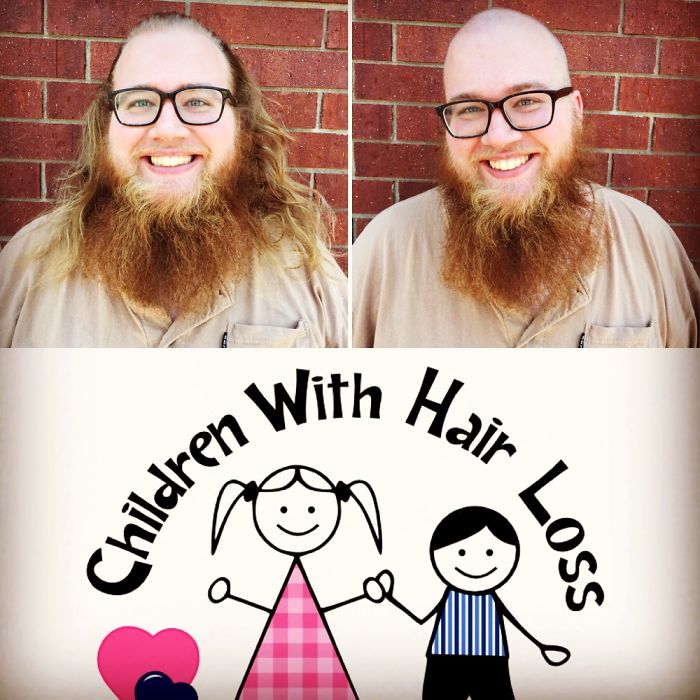 12 Inches Of Viking Hair Off The Top Of My Hubby To Children With Hair Loss!