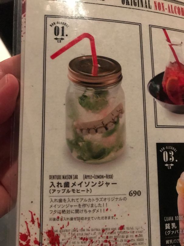 Nothing Like Dentures To Spice Up A Drink.
