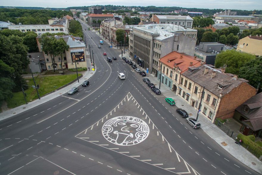 There's A Square You Can't See Or Enter In Kaunas, Lithuania