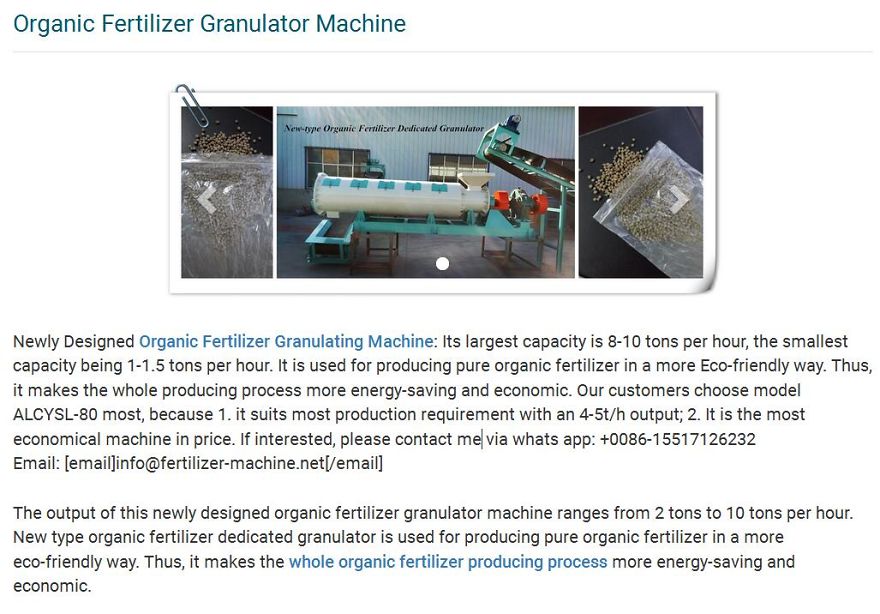 Organic Fertilizer Granulation Technology