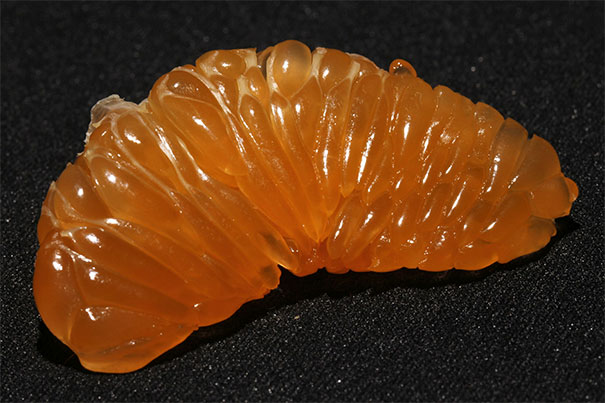 A Peeled Clementine Wedge. These Fascinates Me A Bit Too Much