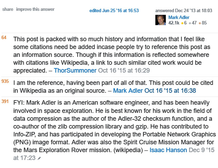 I Am The Reference — Co-Author Of Zlib Gets Asked For Wikipedia References