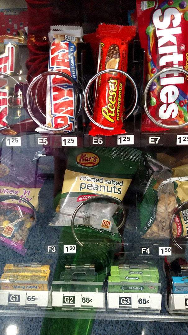 This Vending Machine Is Selling An Empty Bag Of Peanuts